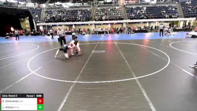 7th - 8th grade - 123 Cons. Round 3 - Adrian Grosvenor, Siouxland Wrestling Academy vs Jax Wilson, Moyer Elite Wrestling