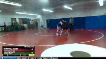 120 lbs Cons. Round 2 - Nia Stewart, Brebeuf Jesuit vs Campbell Scott, Greenfield Central