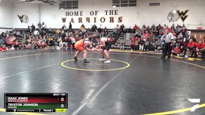 285 lbs 1st Place Match - Isaac Jones, Nashua-Plainfield vs Tryston Johnson, Waukon