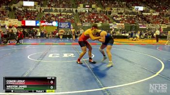 AA - 205 lbs Cons. Semi - Conor Leduc, Flathead (Kalispell) vs Weston James, Gallatin (Bozeman)