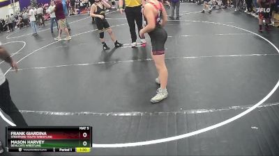 100 lbs Quarterfinal - Mason Harvey, Devilcats Wrestling vs Frank Giardina, Stratford Youth Wrestling