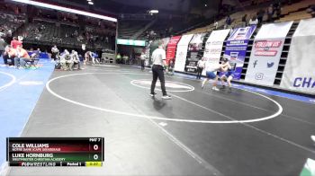 215 Class 2 lbs Cons. Round 2 - Cole Williams, Notre Dame (Cape Girardeau) vs Luke Hornburg, Westminster Christian Academy