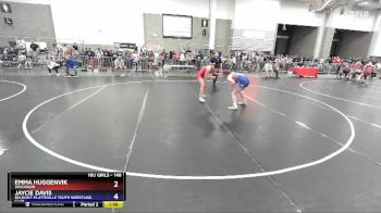 148 lbs Round 1 - Emma Huggenvik, Wisconsin vs Jaycie Davis, Belmont-Platteville Youth Wrestling Club