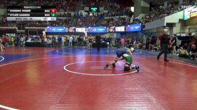 86 lbs Cons. Round 2 - Dominic Higbie, Cody Wrestling Club vs Kyler Hansen, Bonneville Wrestling