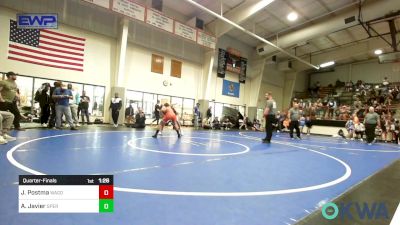 132 lbs Quarterfinal - Jason Postma, Wagoner Takedown Club vs Adrian Javier, Sperry Wrestling Club