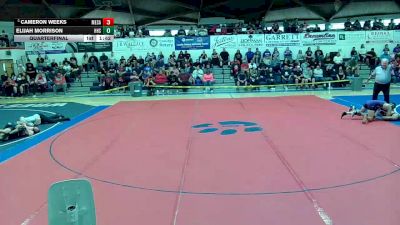 128 lbs Quarterfinal - Cameron Weeks, Mesa vs Elijah Morrison, Hayden High School
