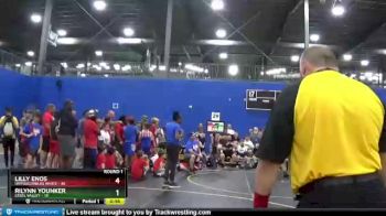 98 lbs Round 1 (6 Team) - Lilly Enos, Untouchables White vs Rilynn Younker, Steel Valley
