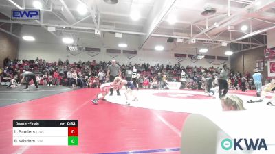 64x lbs Quarterfinal - Lincoln Sanders, Team Tulsa Wrestling Club vs Brantley Wisdom, Caney Valley Wrestling