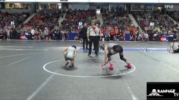 85 lbs Quarterfinal - Holly Eason, South Central Punisher vs Taylen Charles, Bobcat Wrestling Club