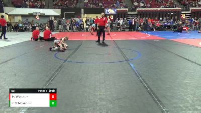 50 lbs Quarterfinal - Gavin Moser, Colstrip Wrestling Club vs Miles Watt, North Montana Wrestling Club