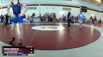 120 lbs Quarterfinal - Keegan Dresslar, Southport Wrestling Club vs Caleb Halfacre, Midwest Regional Training Center