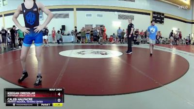 120 lbs Quarterfinal - Keegan Dresslar, Southport Wrestling Club vs Caleb Halfacre, Midwest Regional Training Center