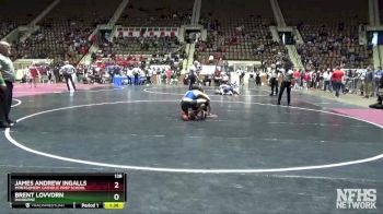 138 lbs Quarterfinal - JAMES ANDREW INGALLS, Montgomery Catholic Prep School vs Brent Lovvorn, Ranburne