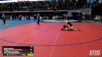 160 lbs 3rd Place Match - Kodi Hollis, Student Wrestling Development Program vs Clayton McGuire, South Anchorage High School