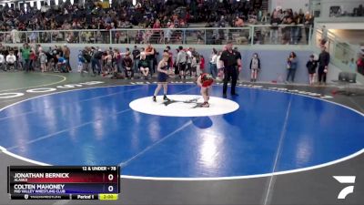 78 lbs Final - Colten Mahoney, Mid Valley Wrestling Club vs Jonathan Bernick, Alaska