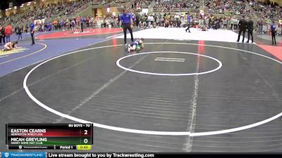 70 lbs Champ. Round 1 - Easton Cearns, Hermiston Wrestling vs Micah Greyling, Sweet Home Mat Club