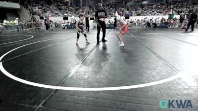 60 lbs Round Of 16 - Rawley Wolf, Cowboy Wrestling Club vs Rhett Brown, Tecumseh Youth Wrestling