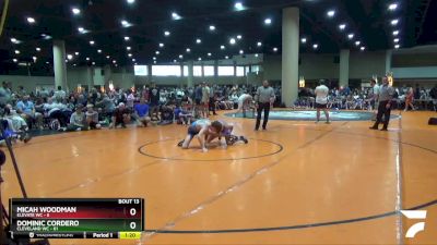 116 lbs Quarters & Wb (16 Team) - Dominic Cordero, Cleveland WC vs Micah Woodman, Elevate WC