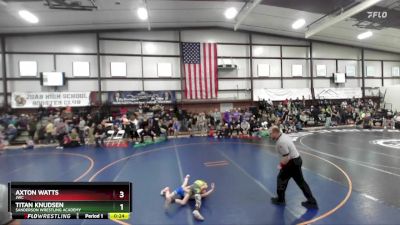 55 lbs Quarterfinal - Titan Knudsen, Sanderson Wrestling Academy vs Axton Watts, JWC