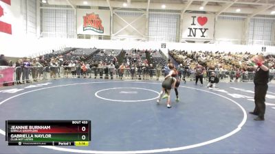 120 lbs Semifinal - Jeannie Burnham, Gorilla Grapplers vs Gabriella Naylor, Club Not Listed