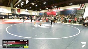 132 lbs Champ. Round 1 - Kevin Guerrero, Desert Mirage vs Kenji Ineno, Santa Monica