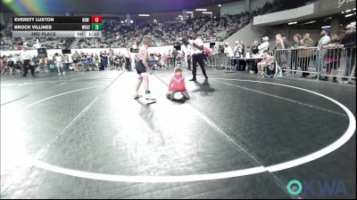 67 lbs 3rd Place - Everett Luxton, Raw Wrestling Club vs Brock Villines, Weatherford Youth Wrestling