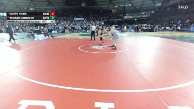 Boys 1A 285 lbs Cons. Semi - Moises Cortez Jr, Wapato vs Avery Hicks, Blaine