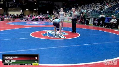 4A-165 lbs Champ. Round 1 - Mathew Gibbs, West Laurens vs Owen Dixon, Starr`s Mill