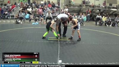 53 lbs Quarterfinal - Cole Southwick, Springport WC vs Carson Rolston, Mat Psychos