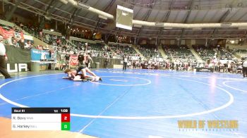 130 lbs Quarterfinal - Ryker Bovy, Moen Wrestling Academy vs Gregory Harkey, Bulls Wrestling