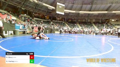 130 lbs Quarterfinal - Ryker Bovy, Moen Wrestling Academy vs Gregory Harkey, Bulls Wrestling