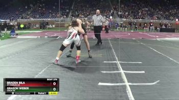 D4-138 lbs Cons. Round 2 - Braden Bila, St Charles HS vs Grason Weber, Leslie HS