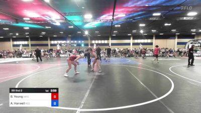 130 kg Rr Rnd 2 - Braylynn Young, AATC (All American TC) vs Alanna Harwell, Red Star