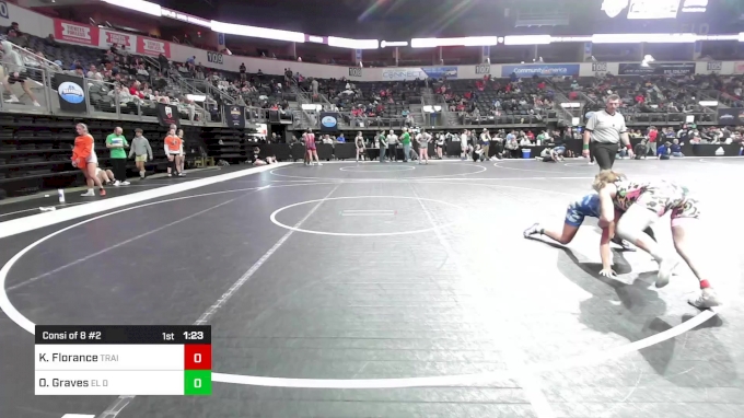 128.2 lbs Consi Of 8 #2 - Kaysha Florance, Trailhands vs Olivia Graves, El Dorado Springs