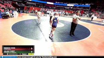 2A 120 lbs Quarterfinal - Riddick Cook, Marion (H.S.) vs Deven Casey, Elmhurst (IC Catholic)