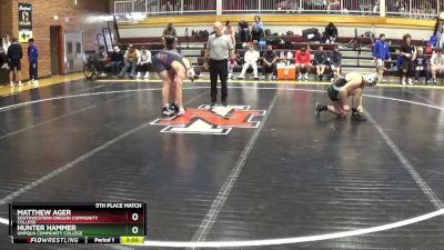 197 lbs 5th Place Match - Matthew Ager, Southwestern Oregon Community College vs Hunter Hammer, Umpqua Community College