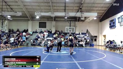 190 lbs Finals (2 Team) - Zach Cook, Brantley County HS vs Tyquarius Roberson, Long County