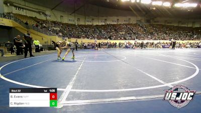 80 lbs Round Of 32 - Bowen Evans, Tuttle Elite Wrestling Club vs Cason Rigdon, Piedmont