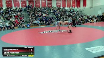 157 lbs Cons. Round 5 - Ethan Toothaker, Cedaredge vs Trevin Brannon, Palisade