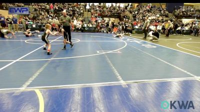 49 lbs Quarterfinal - Easton Robinson, Perkins vs Eli Ritch-Mogg, El Reno Wrestling Club