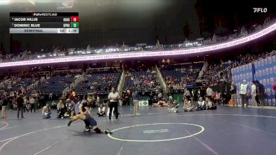 3A 175 lbs Semifinal - Jacob Hillis, Oak Grove High School vs Dominic Blue, Union Pines