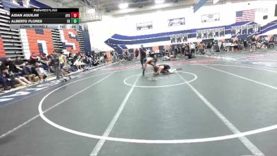 132 lbs Cons. Round 2 - Alberto Flores, Eleanor Roosevelt vs Aidan Aguilar, Ayala