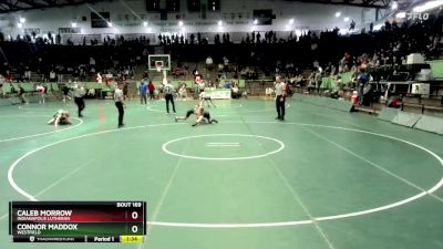 106 lbs Semifinal - Connor Maddox, Westfield vs Caleb Morrow, Indianapolis Lutheran