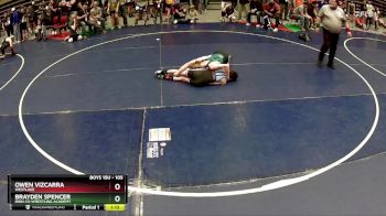 105 lbs Champ. Round 1 - Owen Vizcarra, WESTLAKE vs Brayden Spencer, Iron Co Wrestling Academy