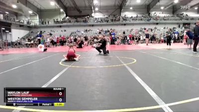 90-91 lbs Round 1 - Waylon Lauf, BullTrained Wrestling vs Weston Gempeler, Bronco Wrestling Club