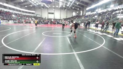 131 lbs Cons. Round 3 - Devlin Riotto, Cortland Sr HS vs Gabe Nolan, Chambersburg Area Hs