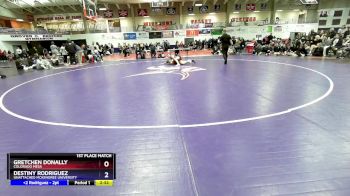 160 lbs 1st Place Match - Destiny Rodriguez, Unattached McKendree University vs Gretchen Donally, Colorado Mesa