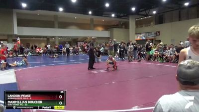 65 lbs Round 4 (6 Team) - Maximillian Boucher, Gulf Coast WC vs Landon Pease, Alabama Elite Gold