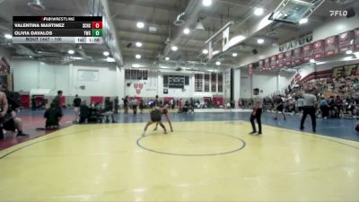 100 lbs Round 5 - Olivia Davalos, Threshold Wrestling Club vs Valentina Martinez, Panther Academy Of Wrestling
