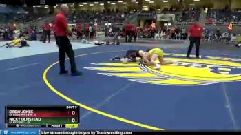 132 lbs Finals (8 Team) - Nicky Olmstead, 6A Newberg vs Drew Jones, 6A Mountain View